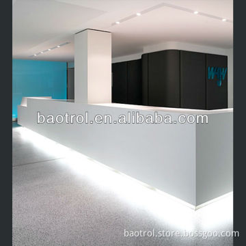 Led bar top solid surface material
